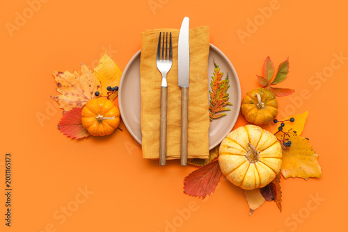Beautiful table setting wit...