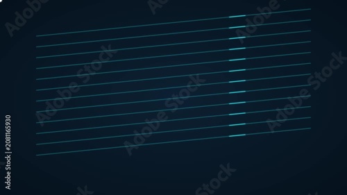 Minimalist abstract motion animation 4k background, with pulsing horizontal, lines and digital, data flow