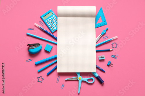Blank notebook with differe...