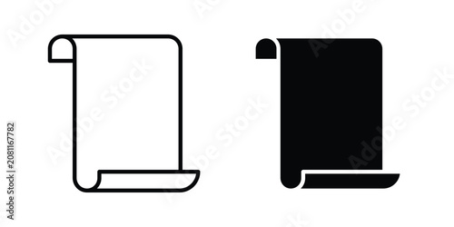 Foto Scroll papyrus paper icon