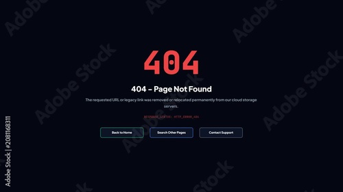 Resolving Embedded URL Link Loading Progress Bar 404 Page Not Found Error Interface Screen