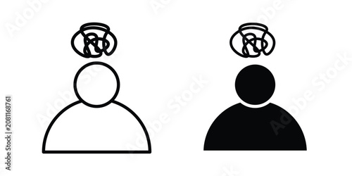 Cuadro en lienzo Mental disorder icon