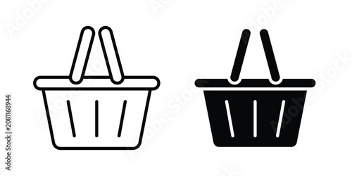 Quadro su tela Shopping basket icon