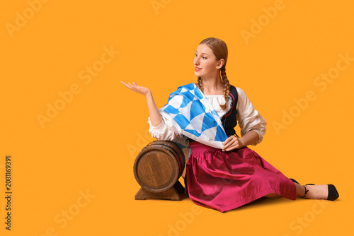 Happy Octoberfest waitress ...