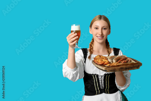 Happy Octoberfest waitress ...