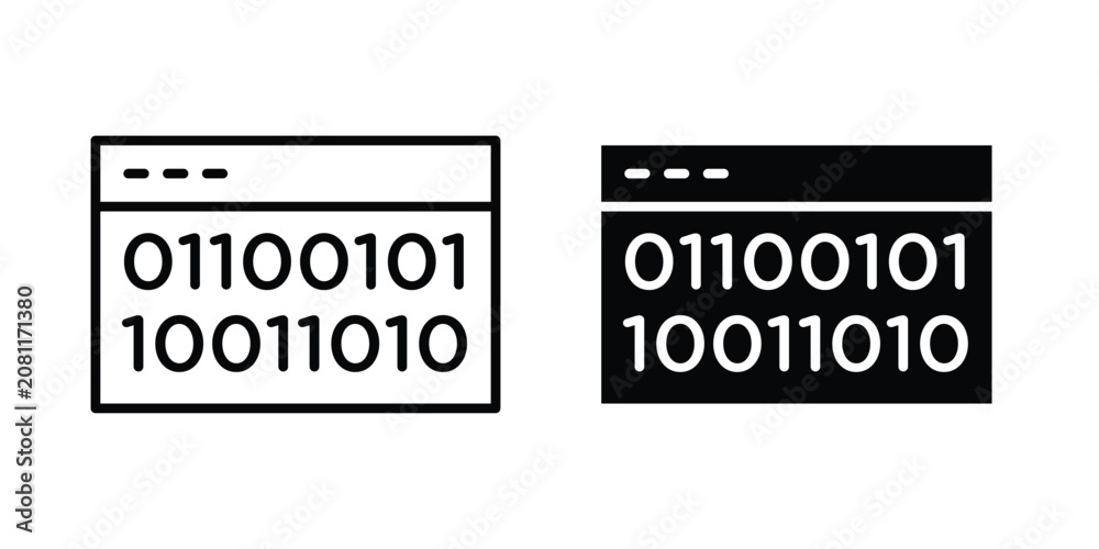Obraz premium Binary code icon