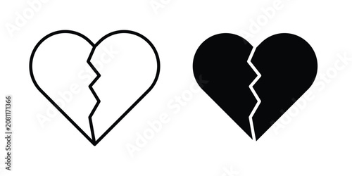 Fotografie Broken heart icon
