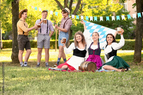 Octoberfest waitresses with...