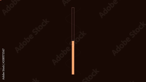 Minimalist loading bar animation with spiral wave effect on dark 4k background, progress