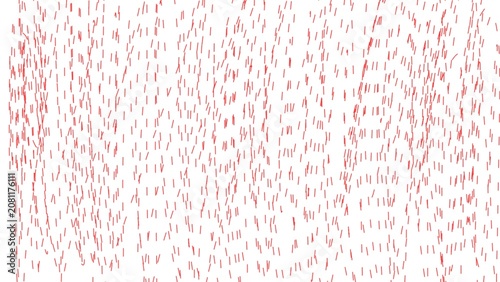 Canvastavla Red particles falling, abstract background with white space