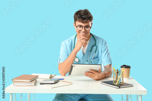 Male medical student with m...