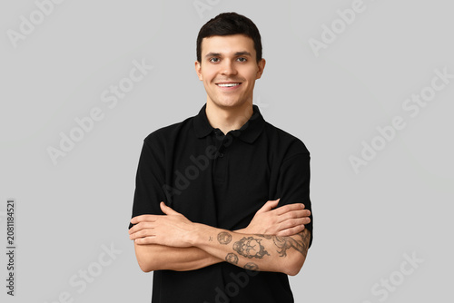 Handsome young man in styli...