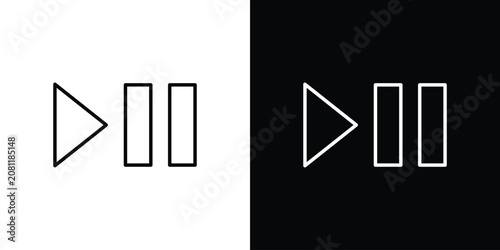 Bild auf Leinwand Play pause icon