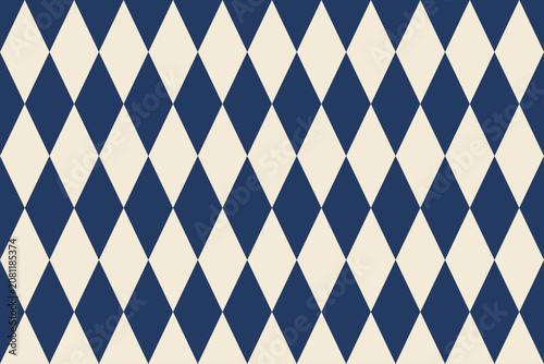 Classic navy and ivory argyle pattern background