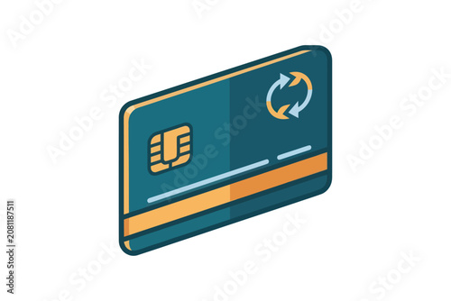 Isometric Credit Card Vector Illustration
