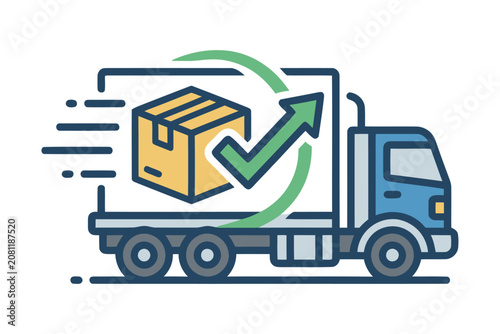 Delivery Truck Shipping Icon