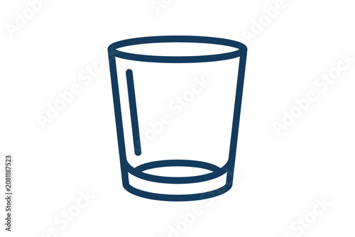 Empty Glass Tumbler Vector Icon