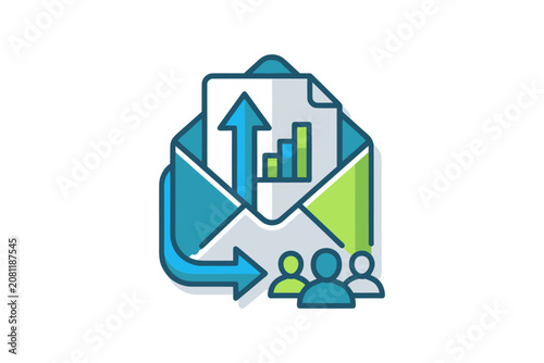 Email Marketing Growth Icon