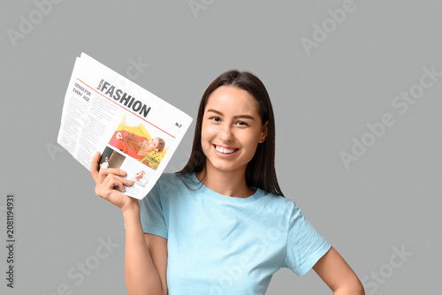 Beautiful young woman with ...