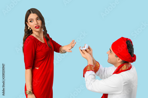 Young Indian woman rejectin...