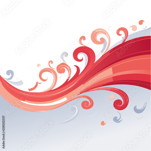Abstract flowing swirls vector illustration