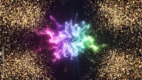幻想的な光の粒子