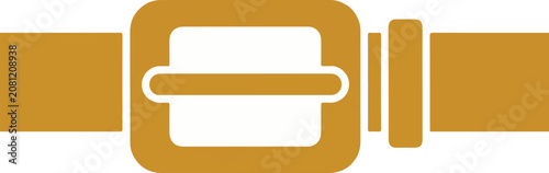 An illustration of a buckle on a belt.