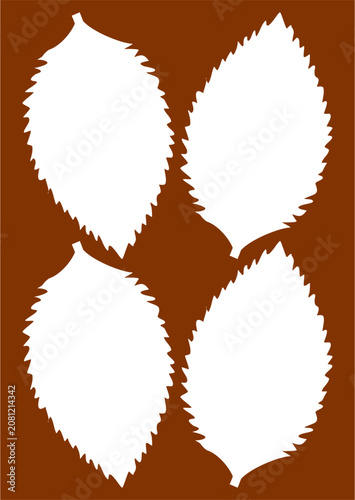 Blank Leaf shape illustration background.