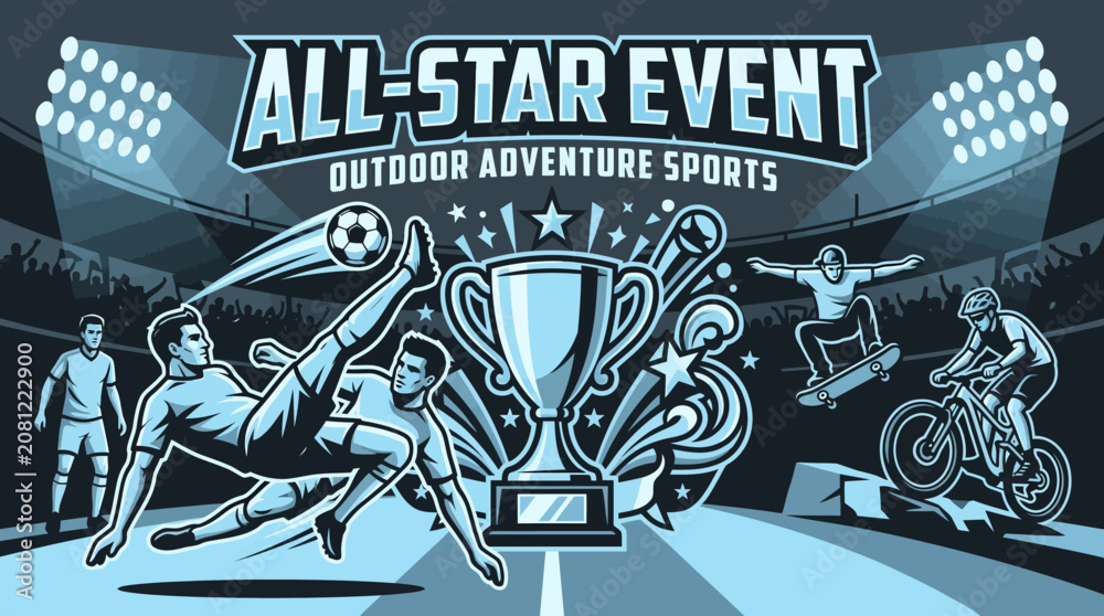 Obraz premium All Star Event Outdoor Adventure Sports Championship Celebration