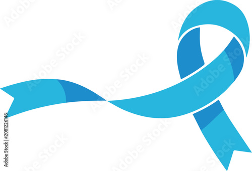 Blue Ribbon Symbol Representing Diabetes Awareness Month
