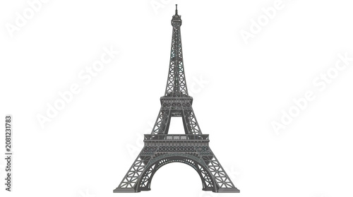 Foto Eiffel Tower replica isolated on white background