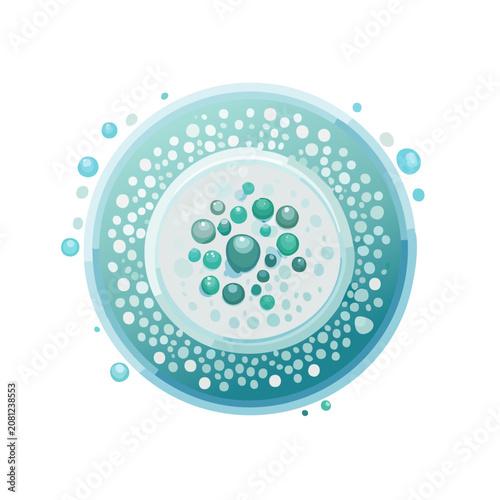 Abstract water droplet and bubbles vector illustration