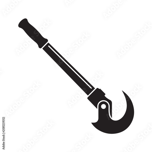 Schilderij op canvas Crowbar vector icon, prying tool, isolated on white background, simple flat design