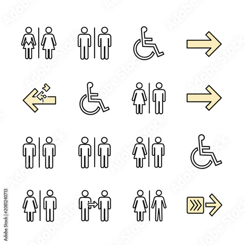 Accessibility and Direction Icons Collection.
