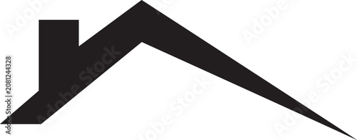 Roof Icon Minimalist House Roof Symbol for Real Estate and Construction Design