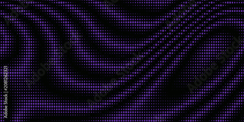 Canvastavla Seamless Pattern of Violet and Lilac Circles of Different Size on Dark Background