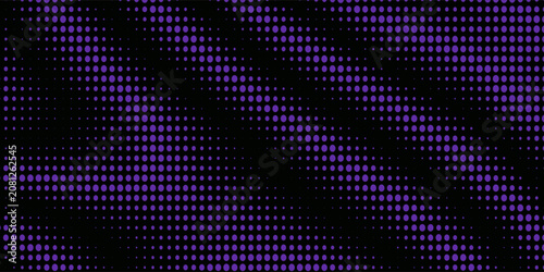 Canvastavla Seamless Pattern of Violet and Lilac Circles of Different Size on Dark Background