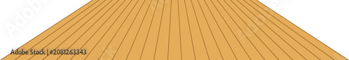 Perspective Wooden Floor Vector Illustration, Minimalist Wood Plank Deck Platform SVG for Product Display