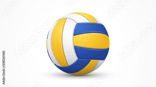 3D Rendered Professional Volleyball Equipment Isolated on Plain White Background for Sports Training and Competitive Match Play