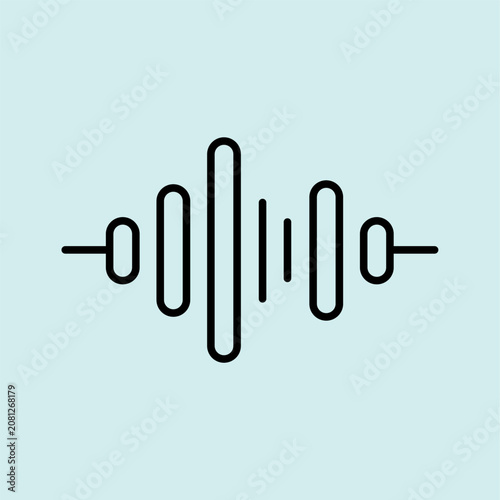 Voice Recognition Speech Waveform Icon