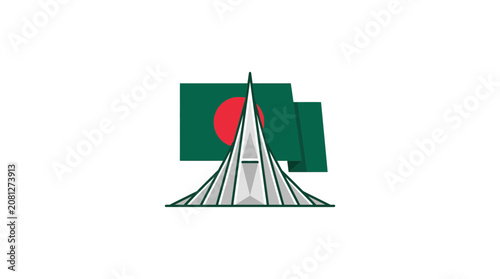 Bangladesh National Monument and Flag - National Symbol of Independence