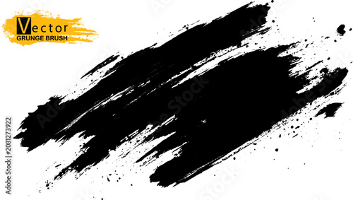 Obraz na plátně Isolated charcoal smudge texture with detailed dry bristle lines