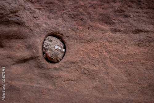 Foto Small Loose Rock Found A Perfect Hole In The Wall Of Buck Skin Gulch