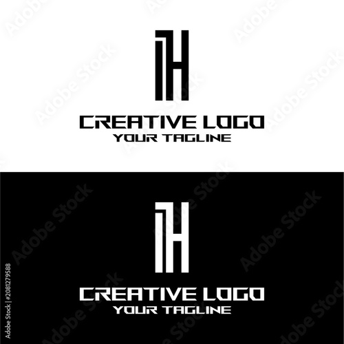 creative letter logo ih design vector