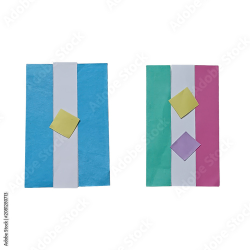 country flag with torn paper and crafted card design