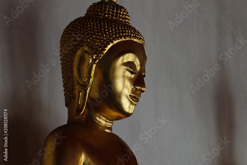 Buddha statues inside Wat Mahathatu Yuwaraj Rangsarit, Bangkok, Thailand