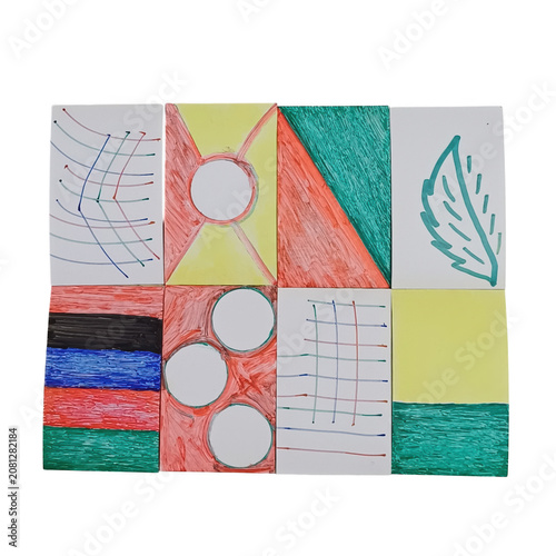 Colorful abstract geometric shapes pattern vector background