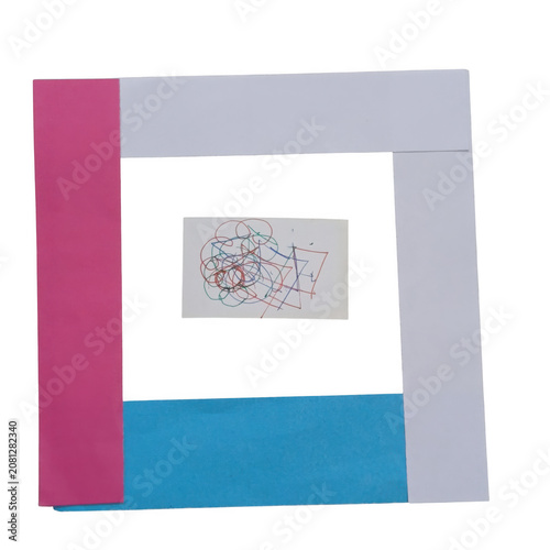 Colorful sticky note with checkmark icon on blue background