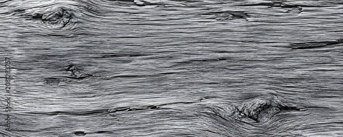 Detailed black and white texture of aged weathered wooden surface background