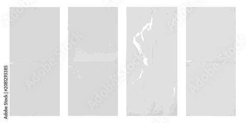 Obraz na płótnie four vertical sheets of clean white paper with subtle texture sheet plain blank